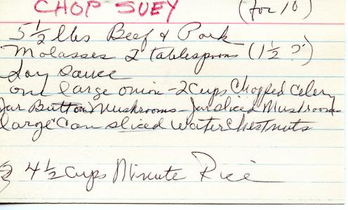 Chop Suey Recipe Chop Suey Recipe