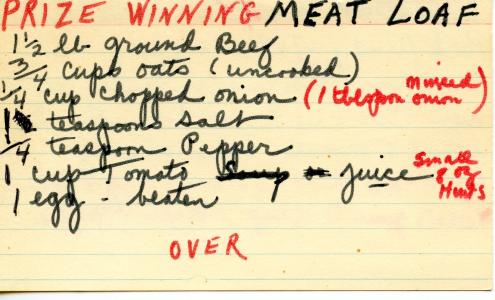 Helen Sullivan McIntyre's Meat Loaf